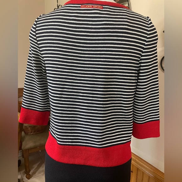 St. John Navy/Classic Red Sweater - Picture 4 of 14